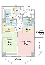 パーク・ノヴァ王子 1LDKの間取図画像