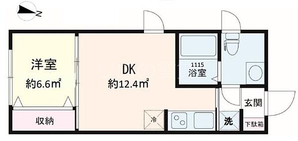 東京都大田区南雪谷2丁目(賃貸マンション1DK・4階・26.53㎡)の写真 その2