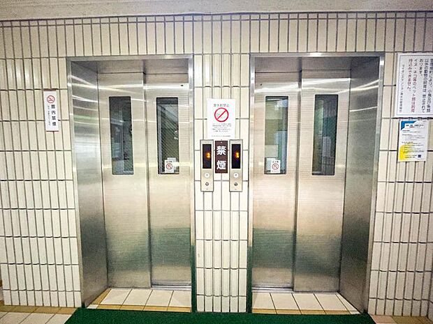 エレベーターは2基あるので待ち時間も短縮です！