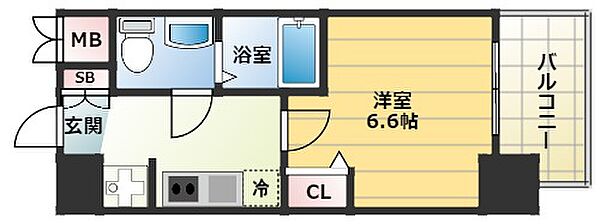 ワールドアイ阿波座WEST ｜大阪府大阪市西区本田2丁目(賃貸マンション1K・6階・21.83㎡)の写真 その2