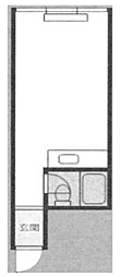 新大阪コーポビアネーズ ワンルームの間取り