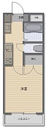 ダンデライオン 1Kの間取図画像