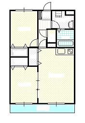 カゼニフカレテ 4階2LDKの間取り