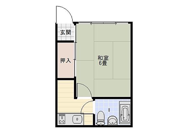 西津田ハイツB棟 202｜島根県松江市西津田8丁目(賃貸アパート1K・2階・19.70㎡)の写真 その2