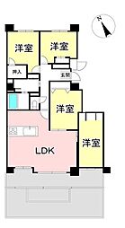 平岡フォレストタウンファミールハイツ2番館 4LDKの間取図画像
