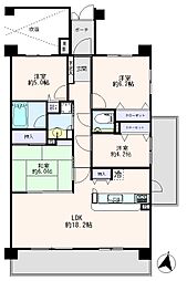 コンフォール新百合ケ丘 4LDKの間取図画像