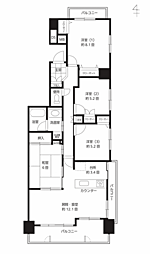 イトーピア豊田2 4LDKの間取図画像