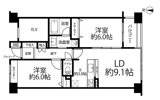 間取り ステイツ菊川 3階/-