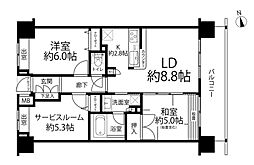 クレストフォルム浅草ブライトコート 2SLDKの間取り