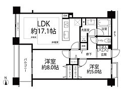 東京シーサウスブランファーレ 2LDKの間取図画像