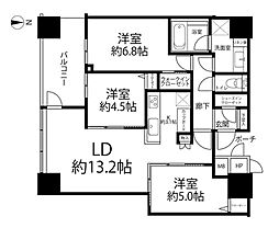 シティタワー大阪天満ザ・リバー&パークス 3LDKの間取図画像