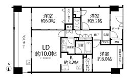 ジェイパーク多摩川リバージュ 3LDKの間取図画像