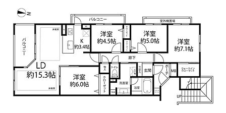 4LDK 間取り