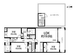 マスターズガーデン世田谷桜 3LDKの間取図画像