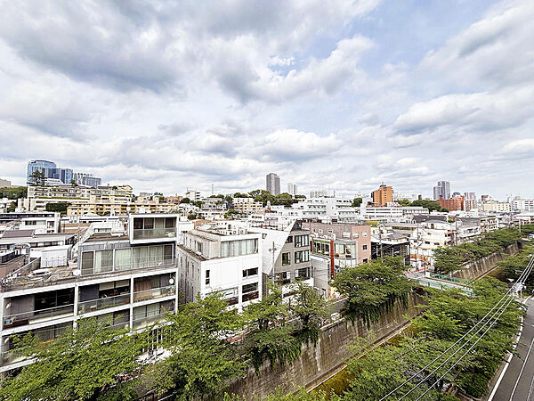 【住戸からの眺望】春はお部屋から桜並木を楽しむことができます。