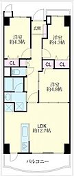 インテリジェントシティ 3LDKの間取図画像