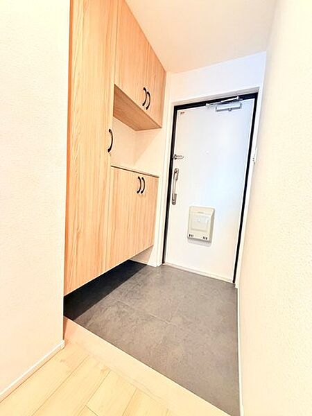 いつも気持ち良く家族やお客様をお出迎え。玄関廻りがすっきりと片づくシューズボックス付き