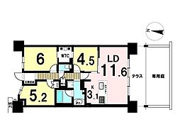 ライオンズ名駅通ゲートライズ 3LDKの間取図画像