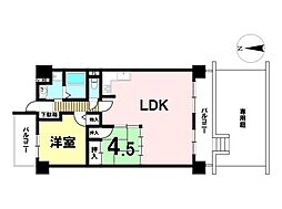 宝東起ハイツ 2LDKの間取図画像