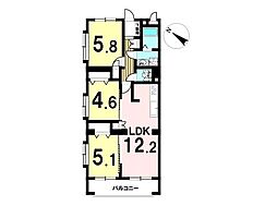 ニューコーポ東起 3LDKの間取図画像