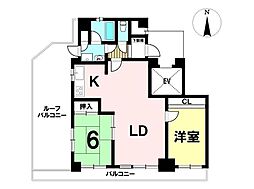 アベニュー伏屋 2LDKの間取図画像
