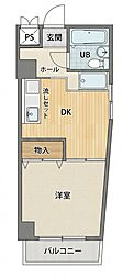 セフティ吉野町 1Kの間取図画像