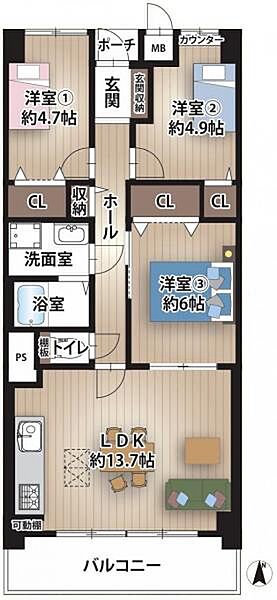 間取り：327001692344