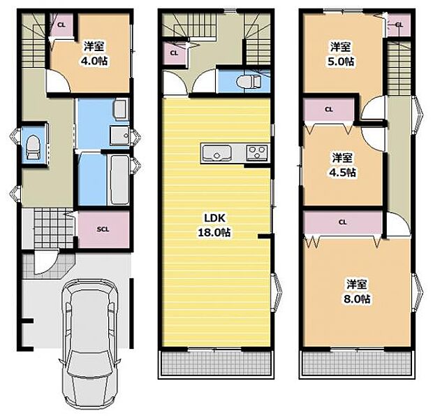 収納豊富な4LDK ルーフバルコニー付き 建物参考価格2000万円(税込) ※別プランもあります。