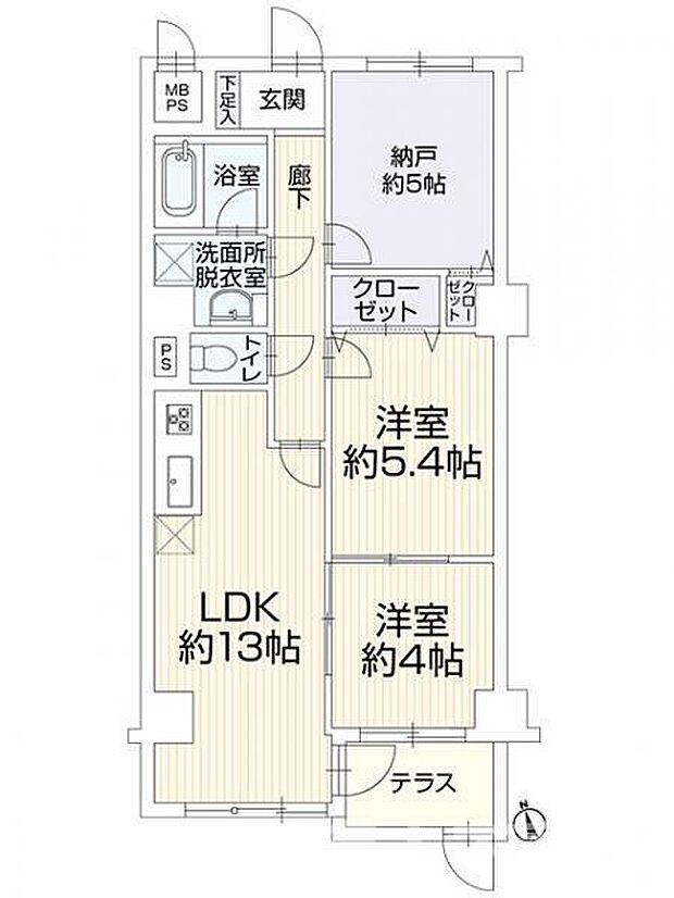 レクセル湘南平塚中古マンション（209）(2SLDK) 2階/209の間取り