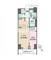 ルフォンプログレ四谷 5階1LDKの間取り