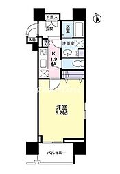 ガーラプレイス新宿御苑 4階1Kの間取り