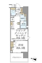 ブリリア四谷三丁目（Brillia四谷三丁目） 10階1LDKの間取り
