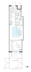 ズーム信濃町 1階1LDKの間取り