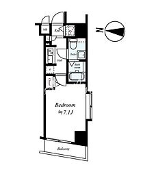 ガラ・ステーション四谷三丁目 804 8階1Kの間取り