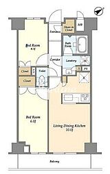 市谷台町坂フロント 7階1SLDKの間取り
