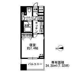 レジディア四谷三丁目 1Kの間取図画像