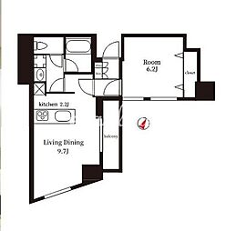 カテリーナ代々木プレイス 1LDKの間取図画像