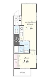 ジョワイユ(Joyeux) 1LDKの間取図画像