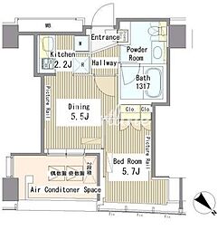 マイタワーレジデンス 1DKの間取図画像