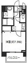 パレコート新宿 1Kの間取図画像