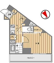 メインステージ代々木公園 1Kの間取図画像