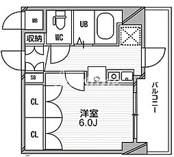 スペーシア高円寺1 1Kの間取図画像