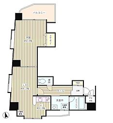 プラザ小島屋抜弁天ビル 1LDKの間取図画像