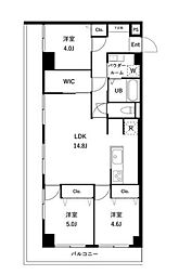東京メトロ東西線 西葛西駅 徒歩11分の賃貸マンション 3階3LDKの間取り