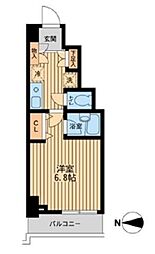 JR総武線 亀戸駅 徒歩12分の賃貸マンション 3階ワンルームの間取り