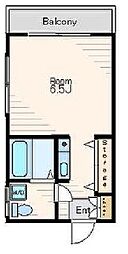 JR総武線 亀戸駅 徒歩11分の賃貸マンション 5階ワンルームの間取り