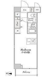 東京メトロ半蔵門線 錦糸町駅 徒歩9分の賃貸マンション 2階ワンルームの間取り