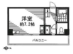 東京メトロ東西線 葛西駅 徒歩17分の賃貸マンション 6階ワンルームの間取り