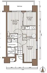 JR総武線 錦糸町駅 徒歩11分の賃貸マンション 3階1SLDKの間取り