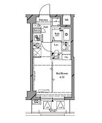 JR総武線 亀戸駅 徒歩7分の賃貸マンション 3階ワンルームの間取り